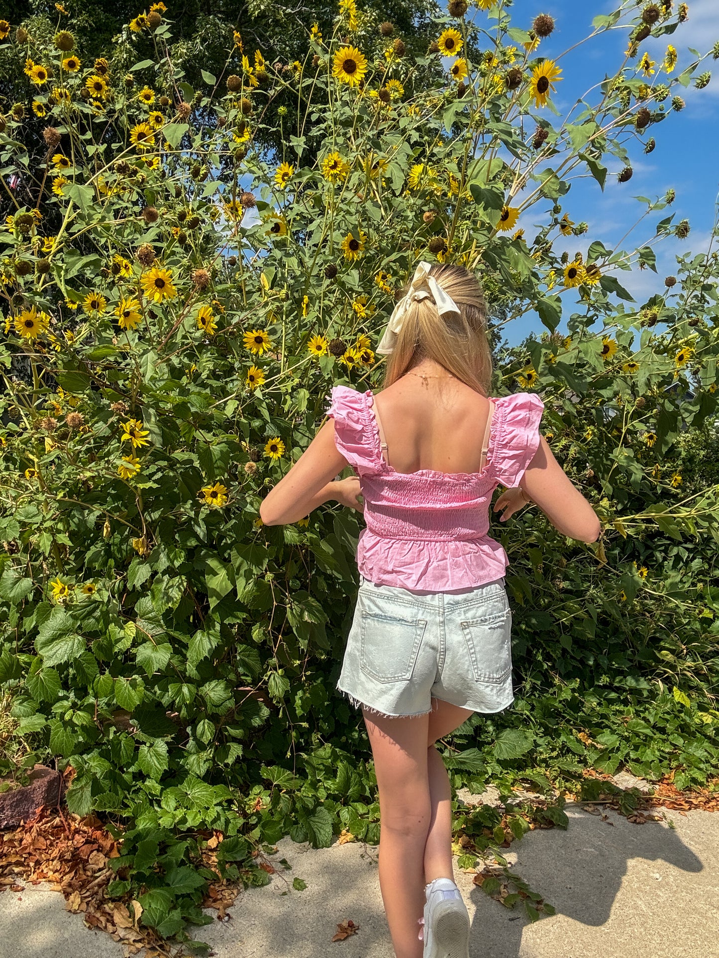 Candy Pink Ruffle Top