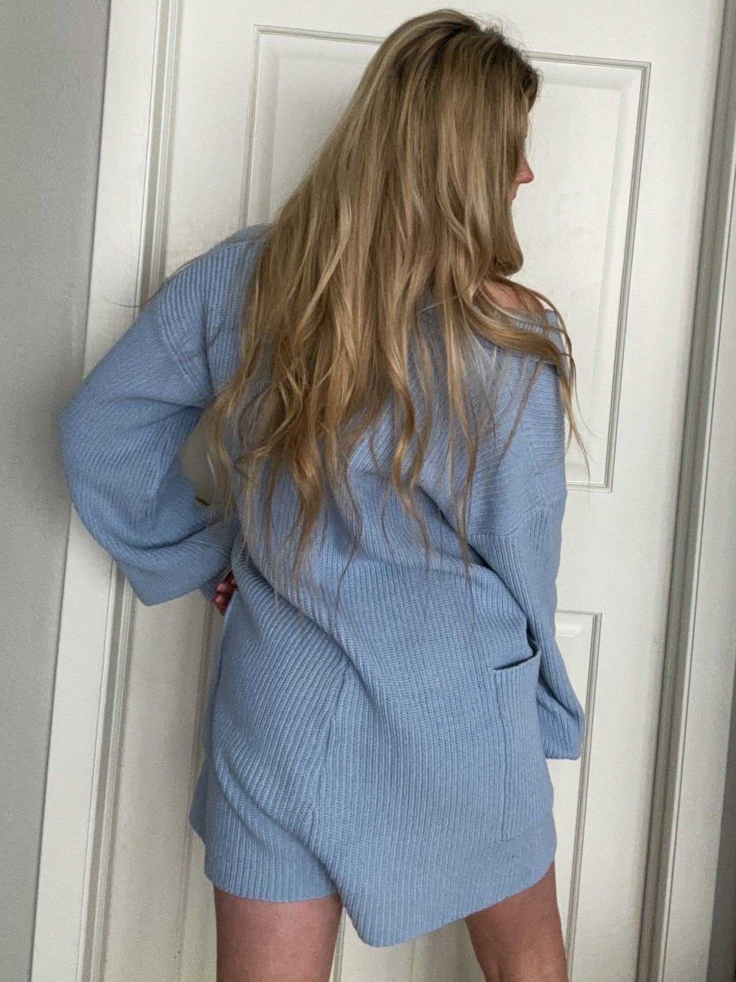 Baby Blue Sweater Romper