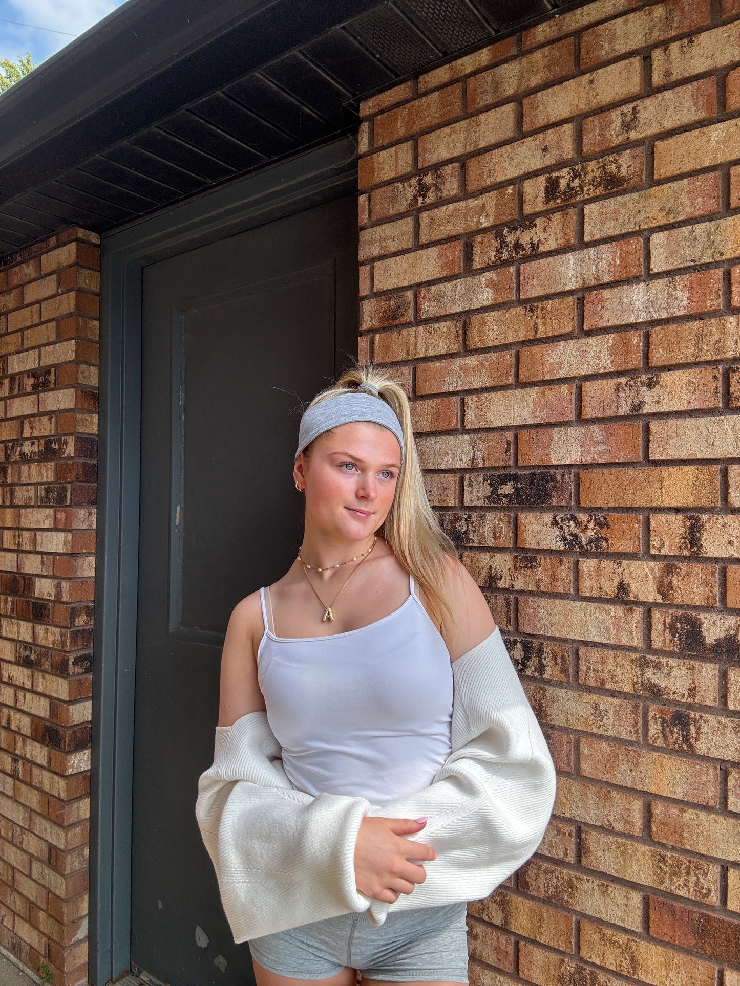 Cream Cropped Shrug Knit Sweater