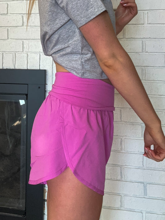 Bright Mauve Athletic Shorts