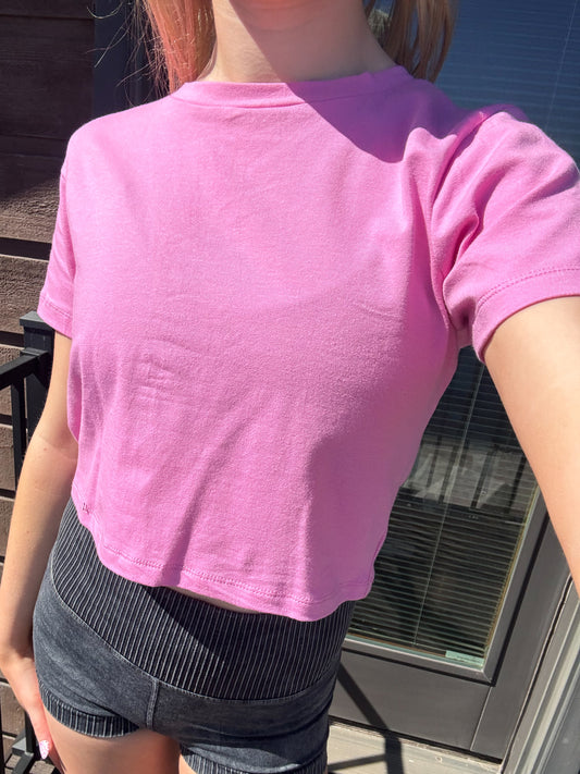 Pink Doll Cropped Tee