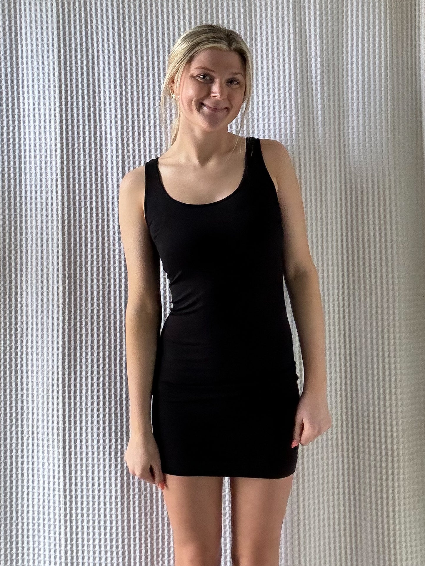 Black Jersey Tank Dress